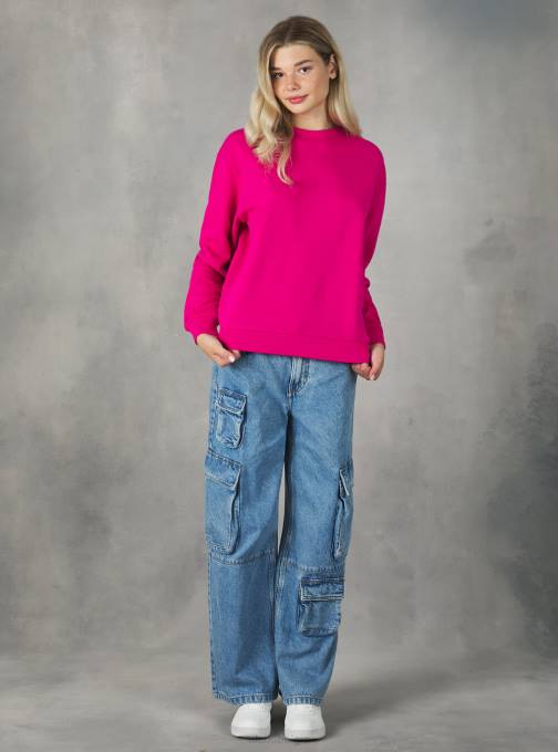 vrouwen Alcott bk1 zwart katoenen sweatshirt met ronde hals kleding PT24139