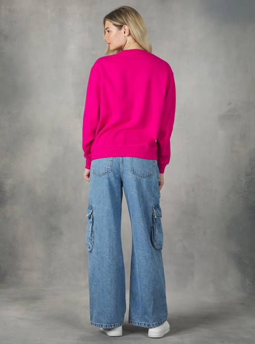 vrouwen Alcott bk1 zwart katoenen sweatshirt met ronde hals kleding PT24139