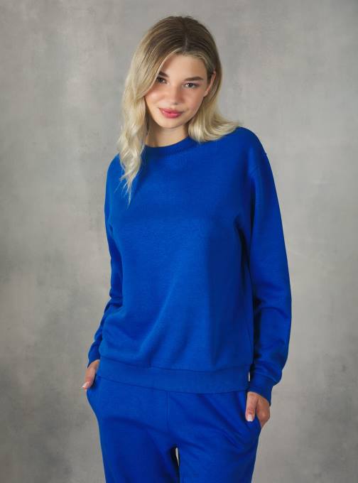 vrouwen Alcott bk1 zwart katoenen sweatshirt met ronde hals kleding PT24433