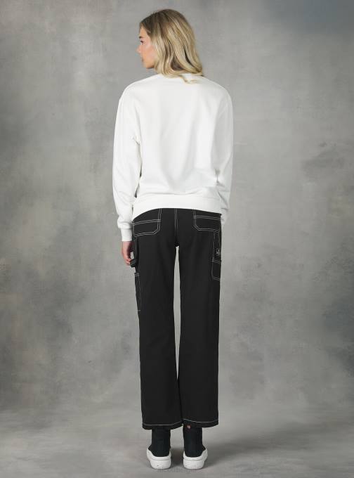 vrouwen Alcott bk1 zwart katoenen sweatshirt met ronde hals kleding PT24447