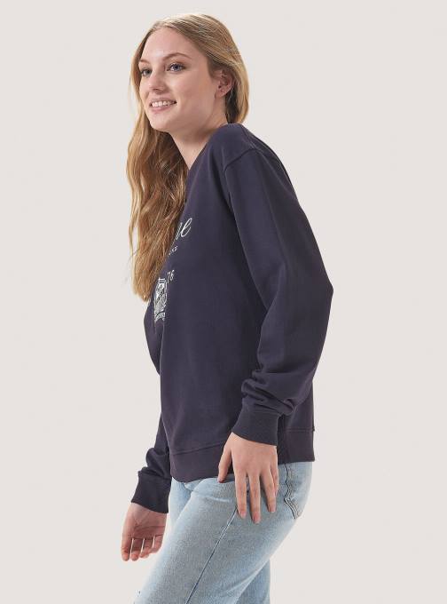 vrouwen Alcott c0020 gebroken wit Sweatshirt met ronde hals en borduursel kleding PT24238