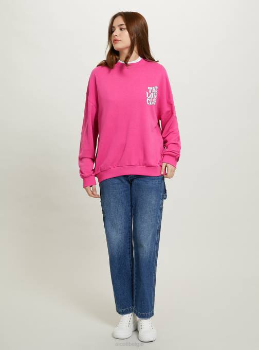 vrouwen Alcott fx2 fuxia medium Oversized sweatshirt met print kleding PT24104