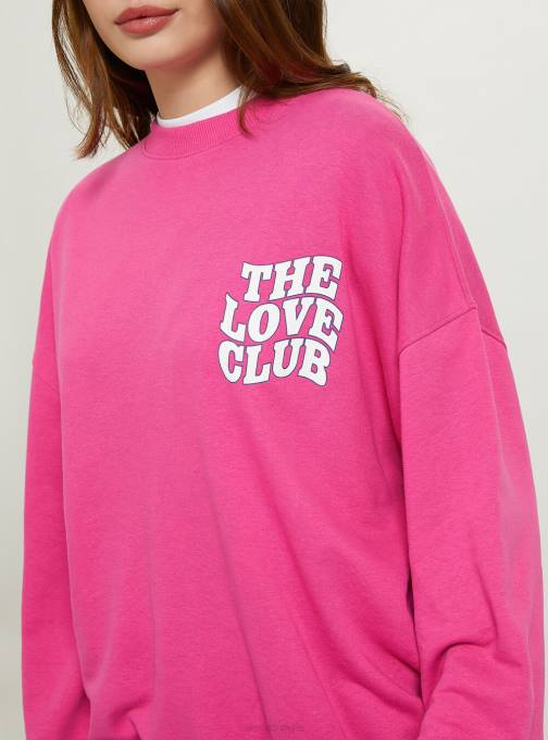 vrouwen Alcott fx2 fuxia medium Oversized sweatshirt met print kleding PT24104