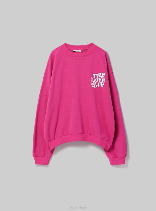 vrouwen Alcott fx2 fuxia medium Oversized sweatshirt met print kleding PT24104