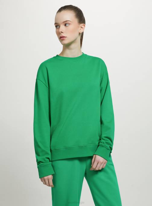 vrouwen Alcott wh2 wit Effen katoenen sweatshirt met ronde hals kleding PT2473