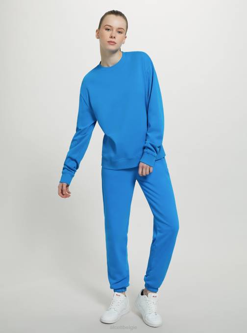 vrouwen Alcott wh2 wit Effen katoenen sweatshirt met ronde hals kleding PT2476