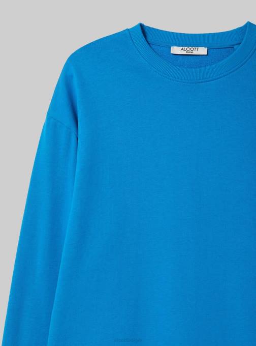 vrouwen Alcott wh2 wit Effen katoenen sweatshirt met ronde hals kleding PT2476