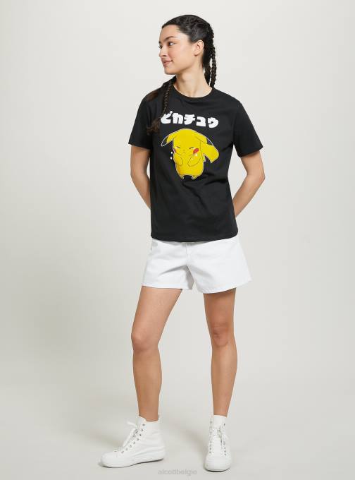 vrouwen Alcott bk1 zwart Pokemon-shirt kleding PT2436