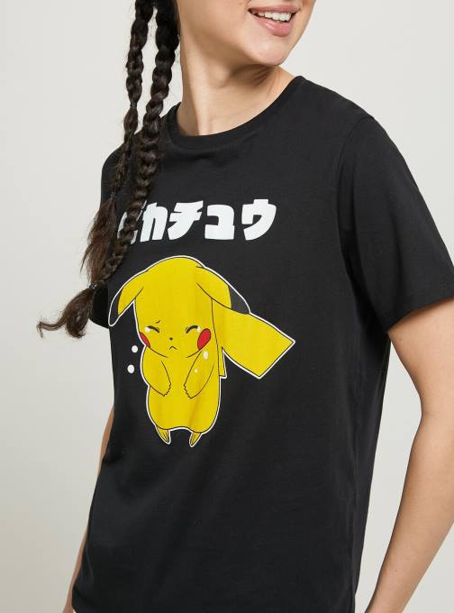 vrouwen Alcott bk1 zwart Pokemon-shirt kleding PT2436