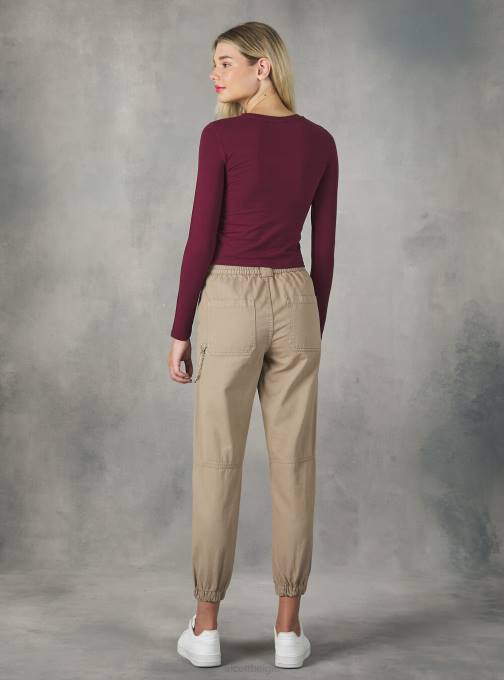 vrouwen Alcott bk1 zwart cropped T-shirt met lange mouwen kleding PT24354