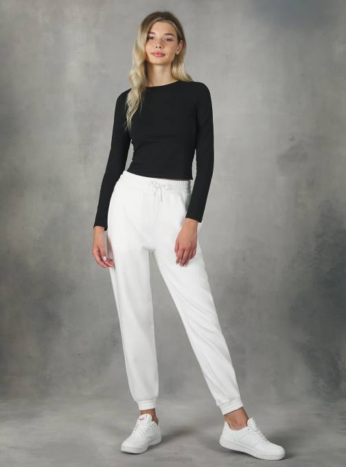 vrouwen Alcott bk1 zwart cropped T-shirt met lange mouwen kleding PT24400