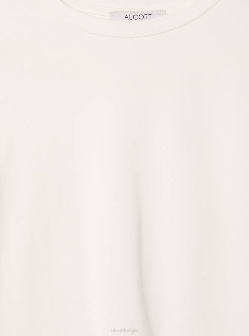 vrouwen Alcott bk1 zwart cropped T-shirt met lange mouwen kleding PT24475