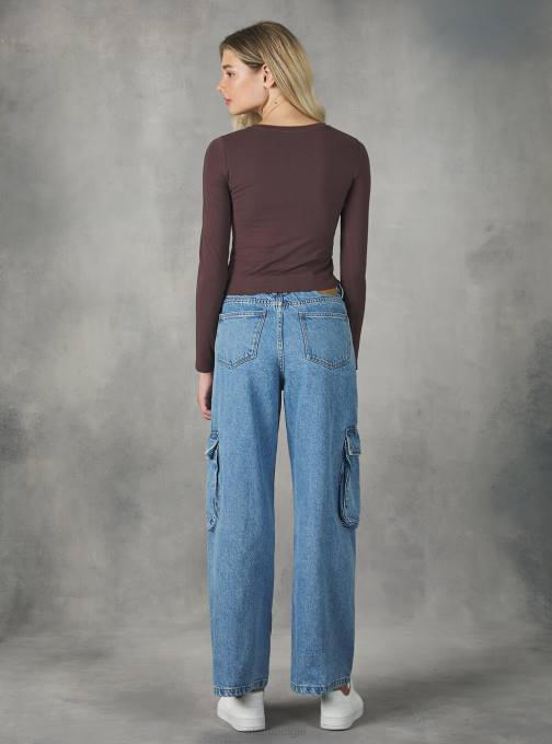 vrouwen Alcott bk1 zwart cropped T-shirt met lange mouwen kleding PT24481