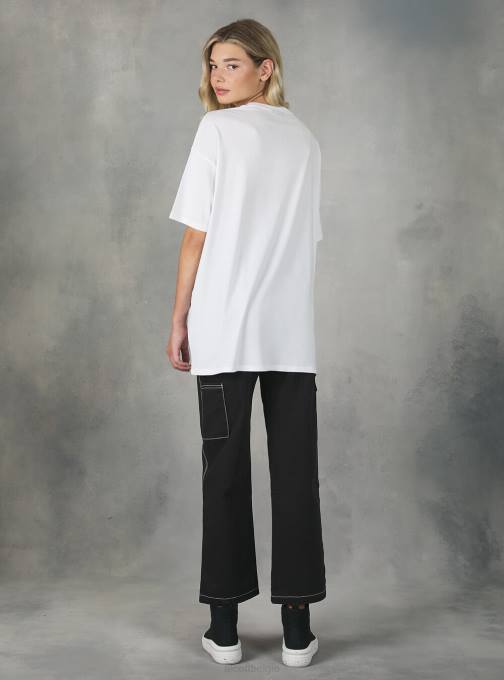 vrouwen Alcott bk1 zwart oversized t-shirt van Stranger Things kleding PT24369