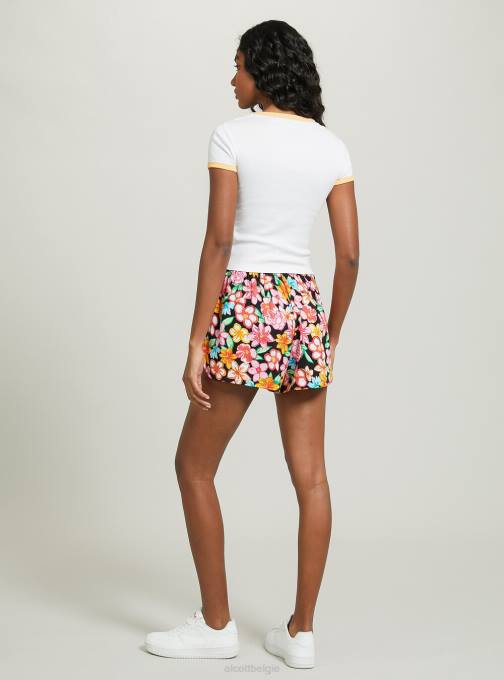 vrouwen Alcott c4546 lila t-shirt met print en contrasterende bies kleding PT24391