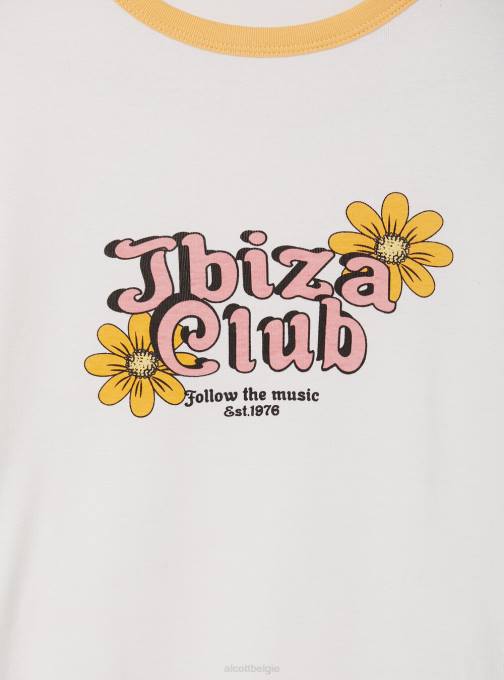 vrouwen Alcott c4546 lila t-shirt met print en contrasterende bies kleding PT24391