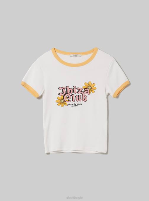 vrouwen Alcott c4546 lila t-shirt met print en contrasterende bies kleding PT24391