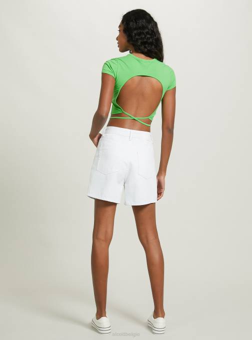 vrouwen Alcott of3 oranje licht cropped T-shirt met veters kleding PT24268