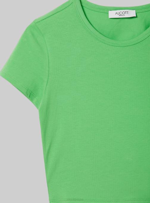 vrouwen Alcott of3 oranje licht cropped T-shirt met veters kleding PT24268