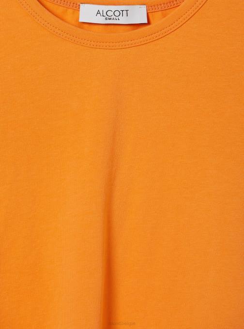 vrouwen Alcott of3 oranje licht cropped T-shirt met veters kleding PT24321
