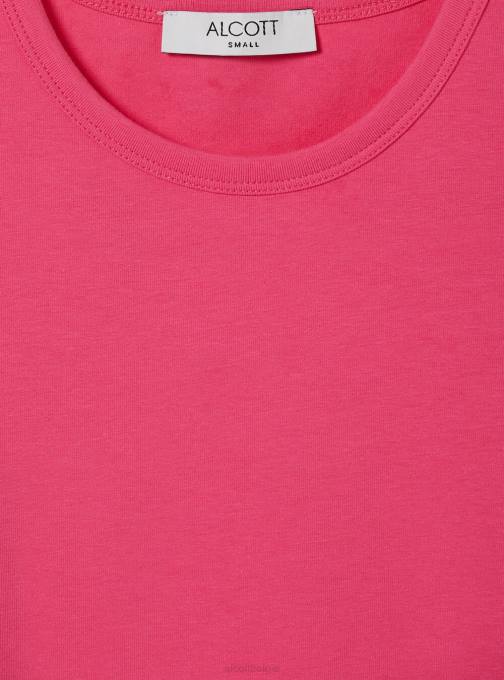 vrouwen Alcott of3 oranje licht cropped T-shirt met veters kleding PT24330