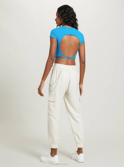 vrouwen Alcott of3 oranje licht cropped T-shirt met veters kleding PT24521