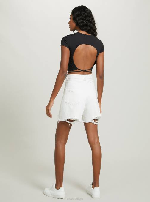 vrouwen Alcott of3 oranje licht cropped T-shirt met veters kleding PT24522