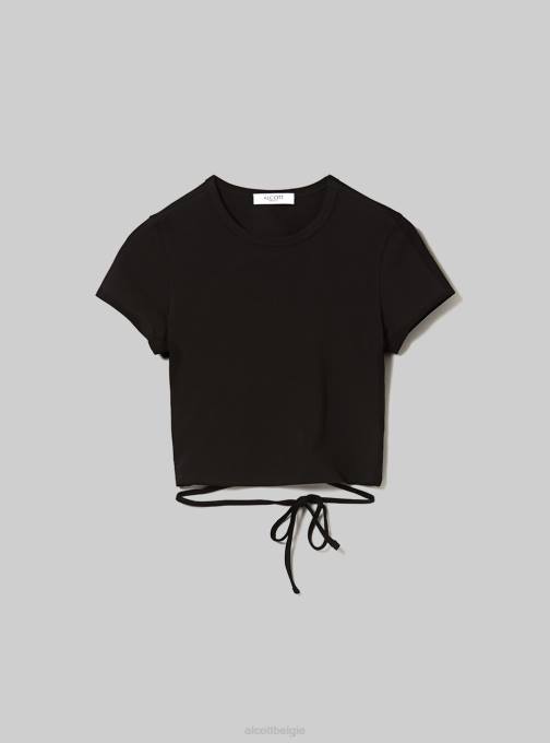 vrouwen Alcott of3 oranje licht cropped T-shirt met veters kleding PT24522