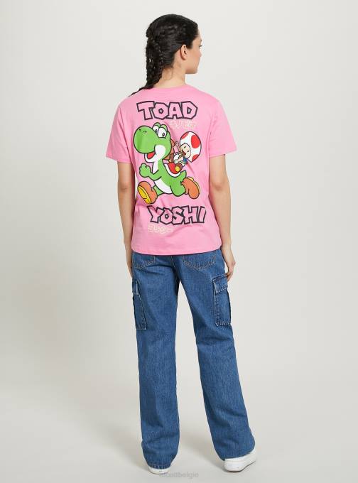 vrouwen Alcott pk2 roze middel Super Mario-shirt kleding PT2431