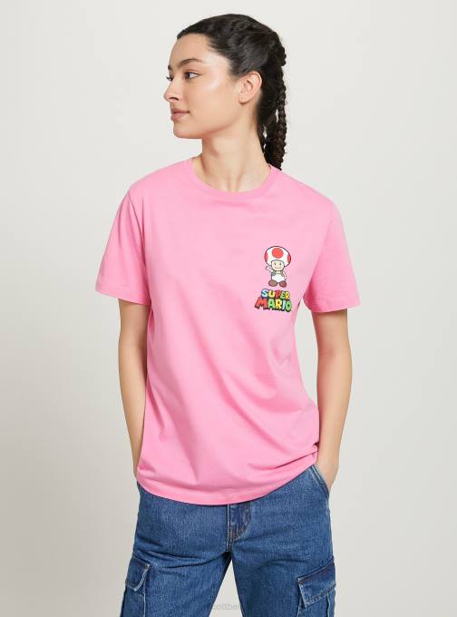 vrouwen Alcott pk2 roze middel Super Mario-shirt kleding PT2431