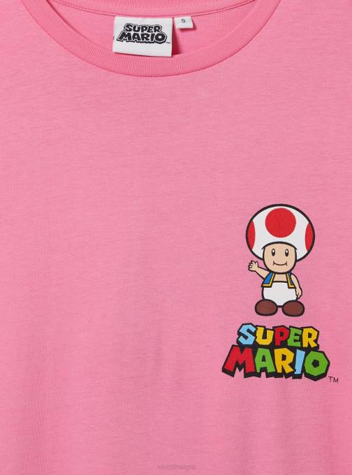 vrouwen Alcott pk2 roze middel Super Mario-shirt kleding PT2431