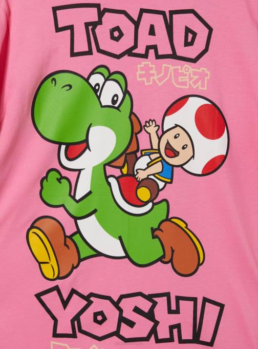 vrouwen Alcott pk2 roze middel Super Mario-shirt kleding PT2431