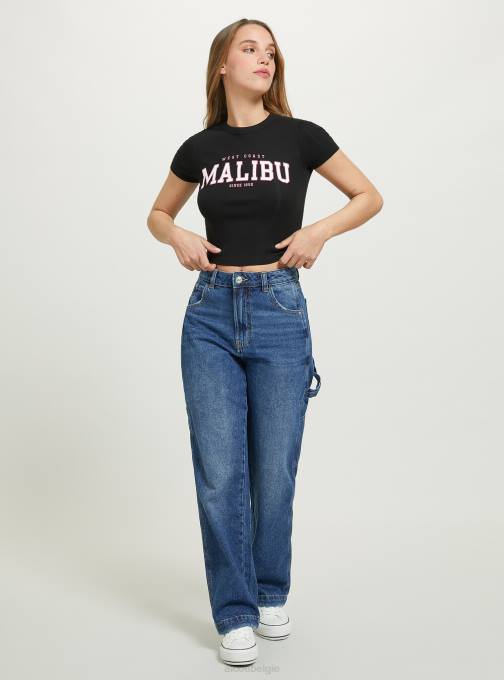 vrouwen Alcott wh2 wit cropped t-shirt met collegeprint kleding PT24372