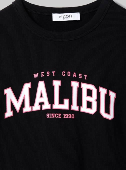 vrouwen Alcott wh2 wit cropped t-shirt met collegeprint kleding PT24372