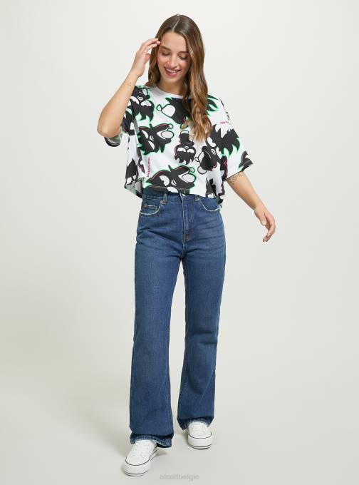 vrouwen Alcott wh3 wit Badtz-Maru cropped T-shirt kleding PT24415