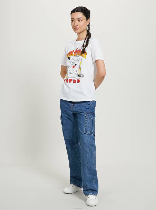 vrouwen Alcott wh3 wit Pokemon-shirt kleding PT2434
