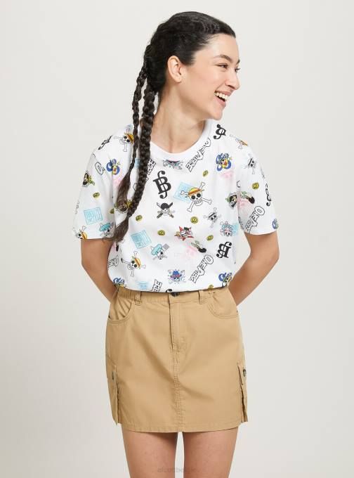 vrouwen Alcott wh3 wit een stuk over het hele t-shirt kleding PT2444