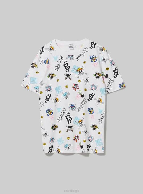 vrouwen Alcott wh3 wit een stuk over het hele t-shirt kleding PT2444