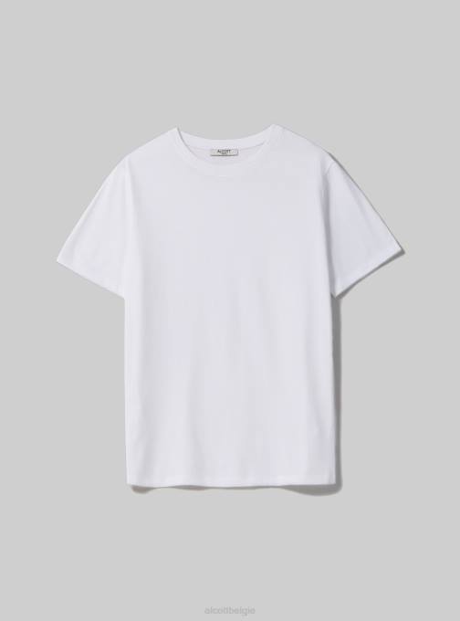 vrouwen Alcott wh3 wit katoenen T-shirt met ronde hals kleding PT24108