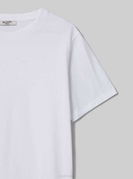 vrouwen Alcott wh3 wit katoenen T-shirt met ronde hals kleding PT24108