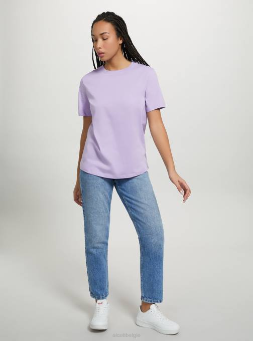 vrouwen Alcott wh3 wit katoenen T-shirt met ronde hals kleding PT24149