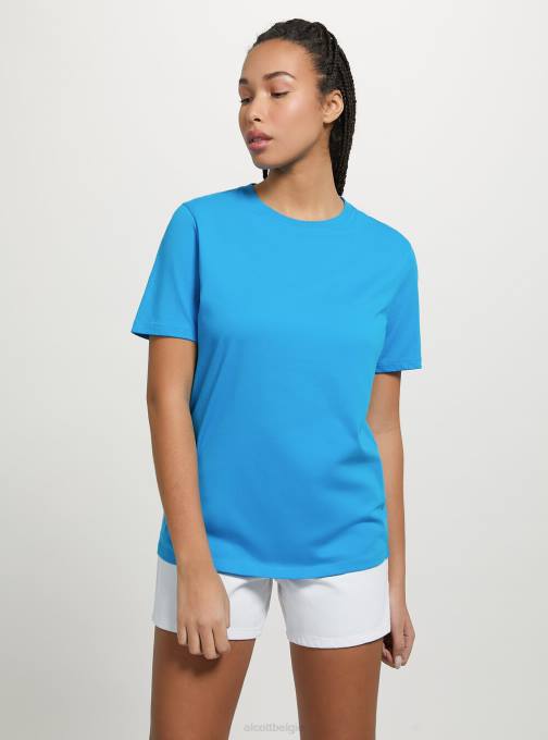 vrouwen Alcott wh3 wit katoenen T-shirt met ronde hals kleding PT24193