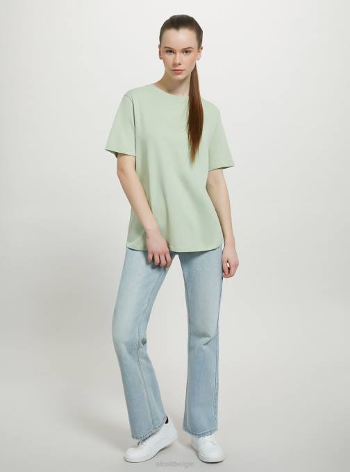 vrouwen Alcott wh3 wit katoenen T-shirt met ronde hals kleding PT24309