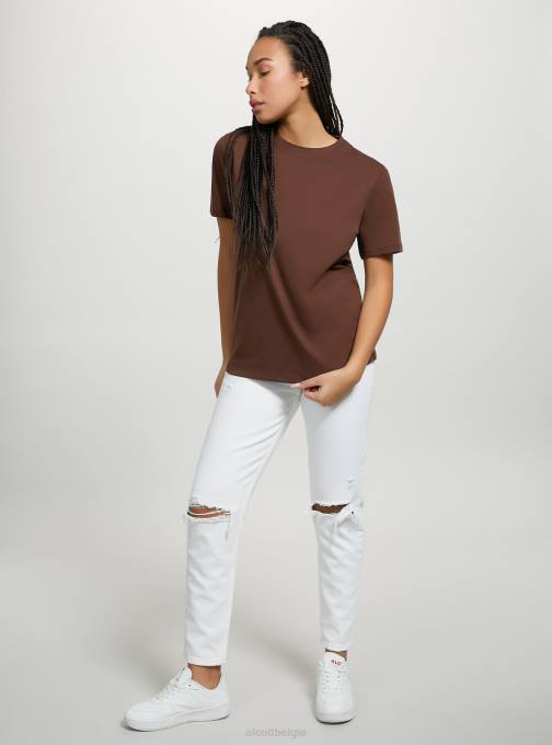 vrouwen Alcott wh3 wit katoenen T-shirt met ronde hals kleding PT24326