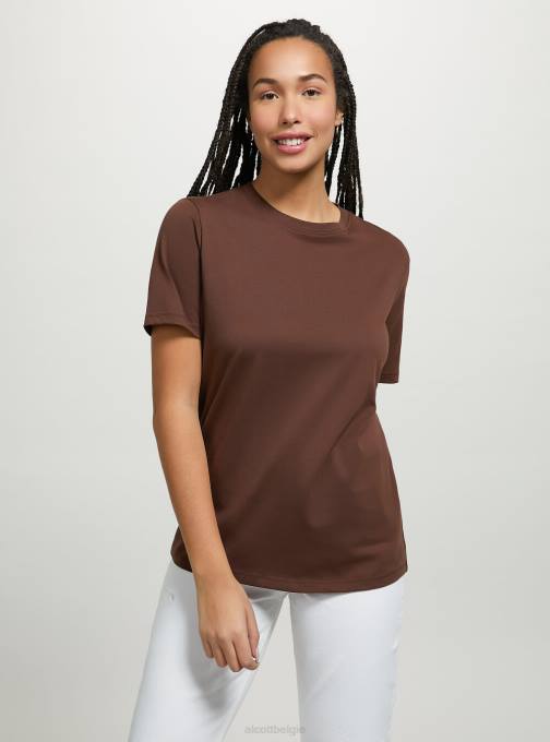 vrouwen Alcott wh3 wit katoenen T-shirt met ronde hals kleding PT24326