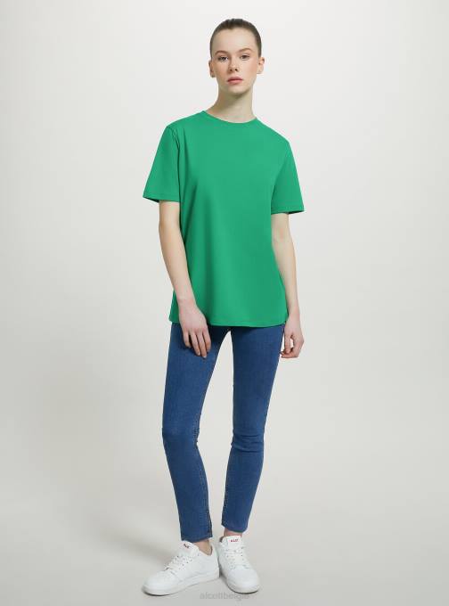 vrouwen Alcott wh3 wit katoenen T-shirt met ronde hals kleding PT24353