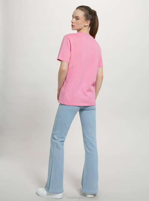 vrouwen Alcott wh3 wit katoenen T-shirt met ronde hals kleding PT24478