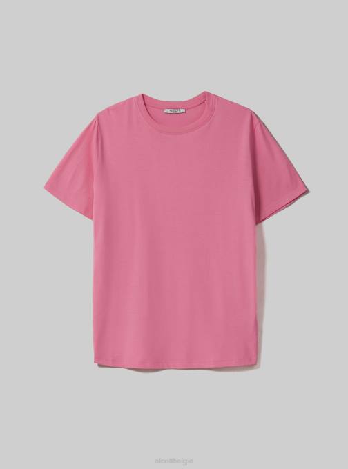 vrouwen Alcott wh3 wit katoenen T-shirt met ronde hals kleding PT24478