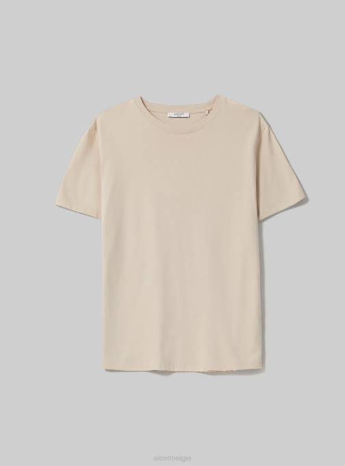 vrouwen Alcott wh3 wit katoenen T-shirt met ronde hals kleding PT24516