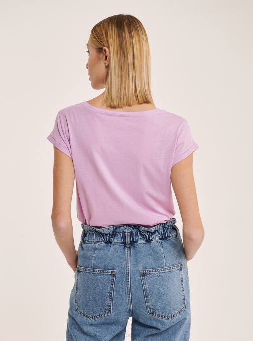 vrouwen Alcott wit basic katoenen t-shirt met borstzak kleding PT24130